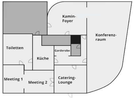 Grundriss eines buchbaren Konferenzraumes in Berlin-Tiergarten